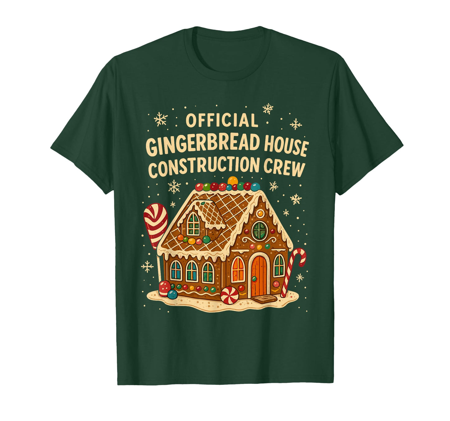 Gingerbread Man Costume Gingerbread House Construction Crew T-Shirt