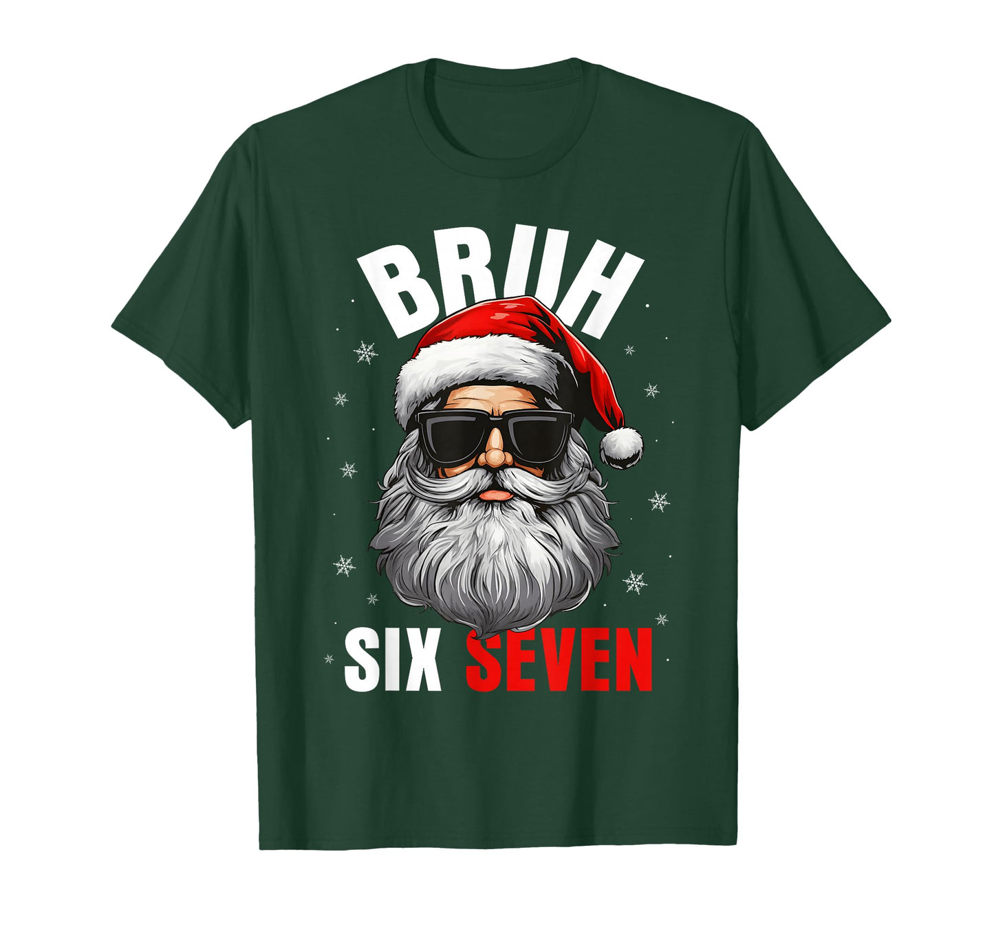 Six Seven Christmas Bruh Santa Boys Men Funny Meme Gen Alpha T-Shirt