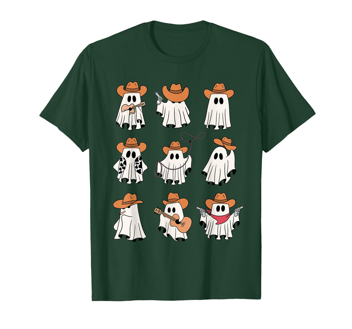 Cowboy Ghost Halloween Ghoul Design Funny Cowgirl Cowboy T-Shirt