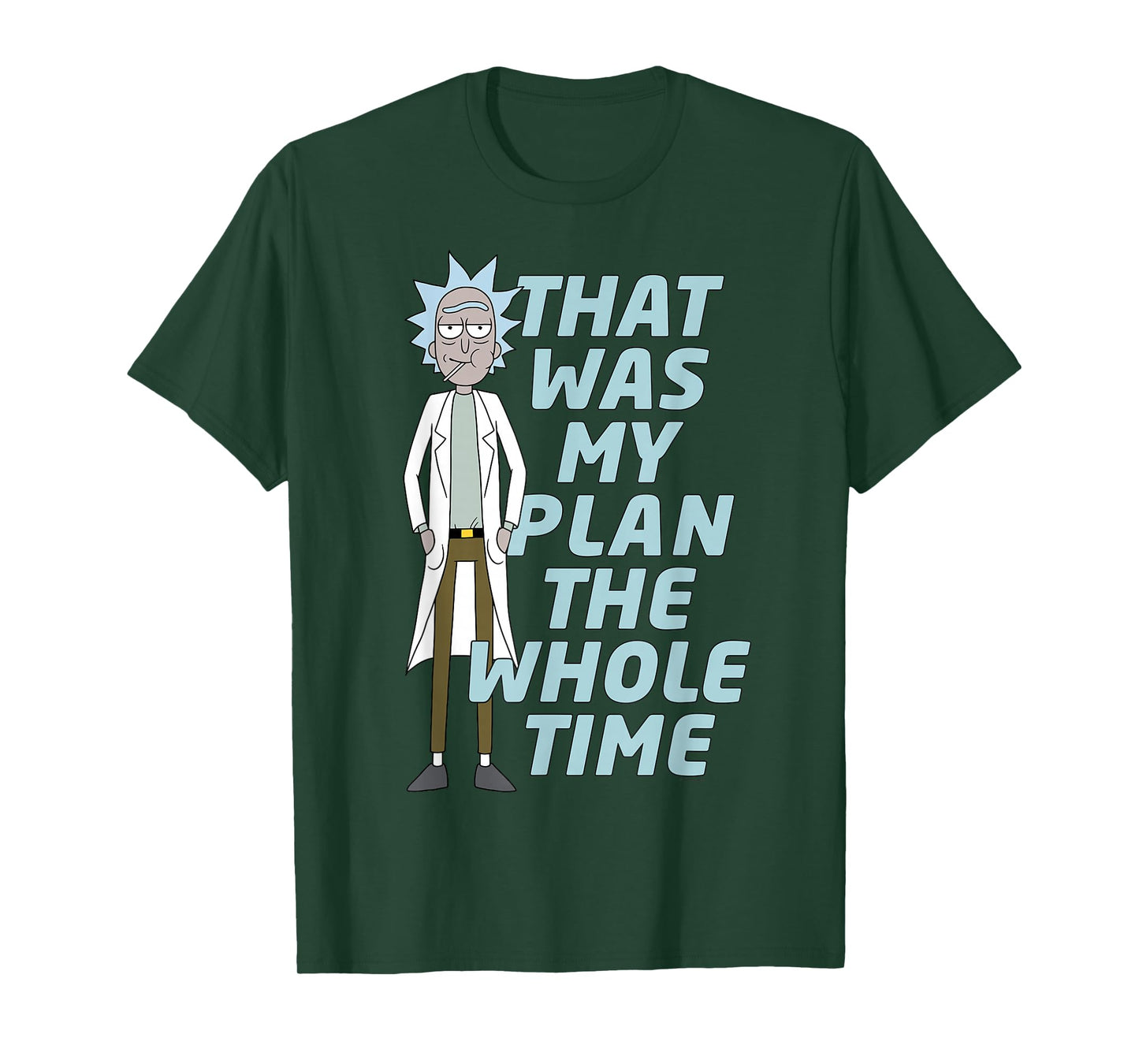 Rick and Morty That was My Plan Adult Cartoon Fashion T-Shirt