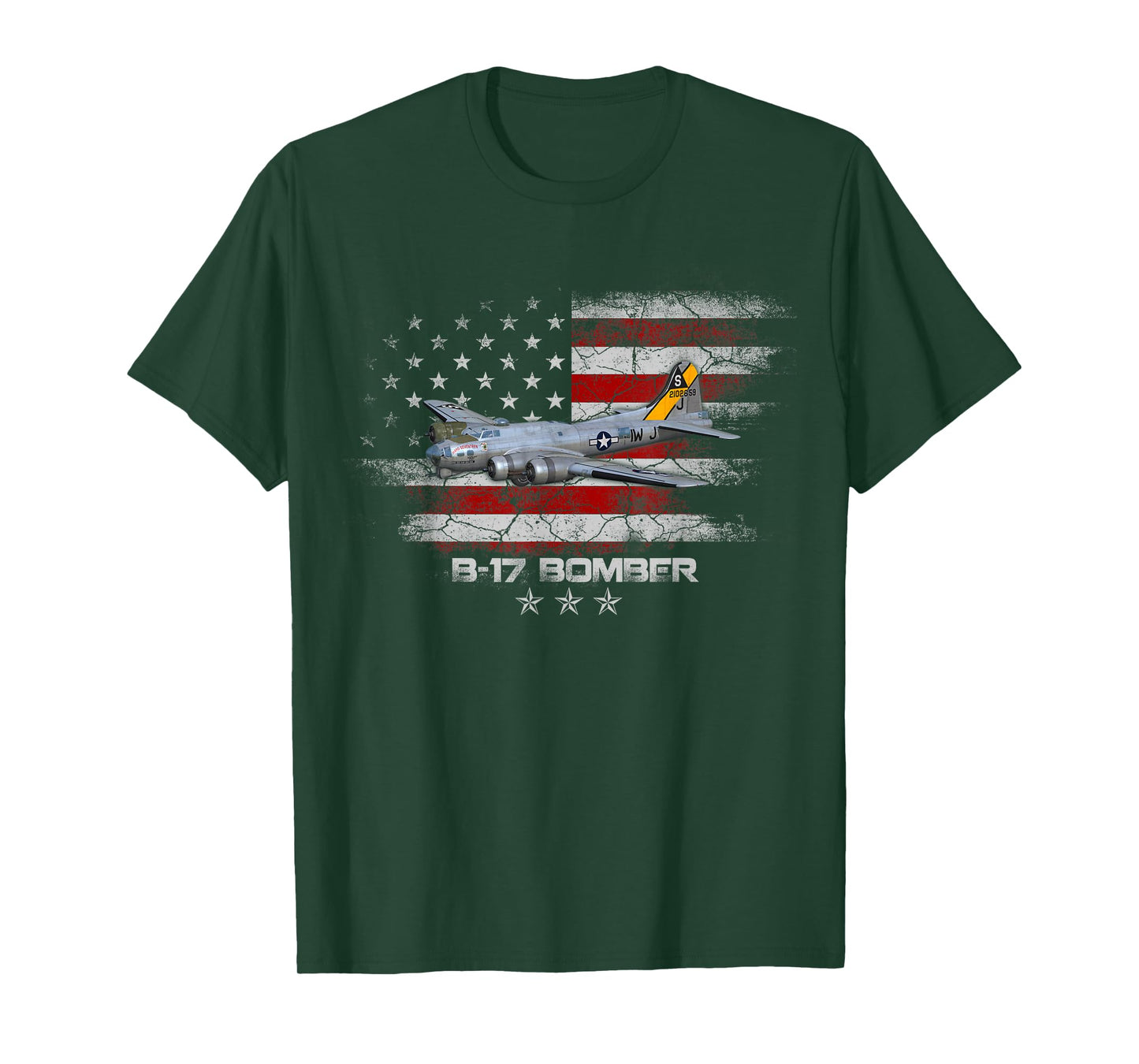B-17 Flying Fortress World War 2 Bomber Warplane WW2 Veteran T-Shirt
