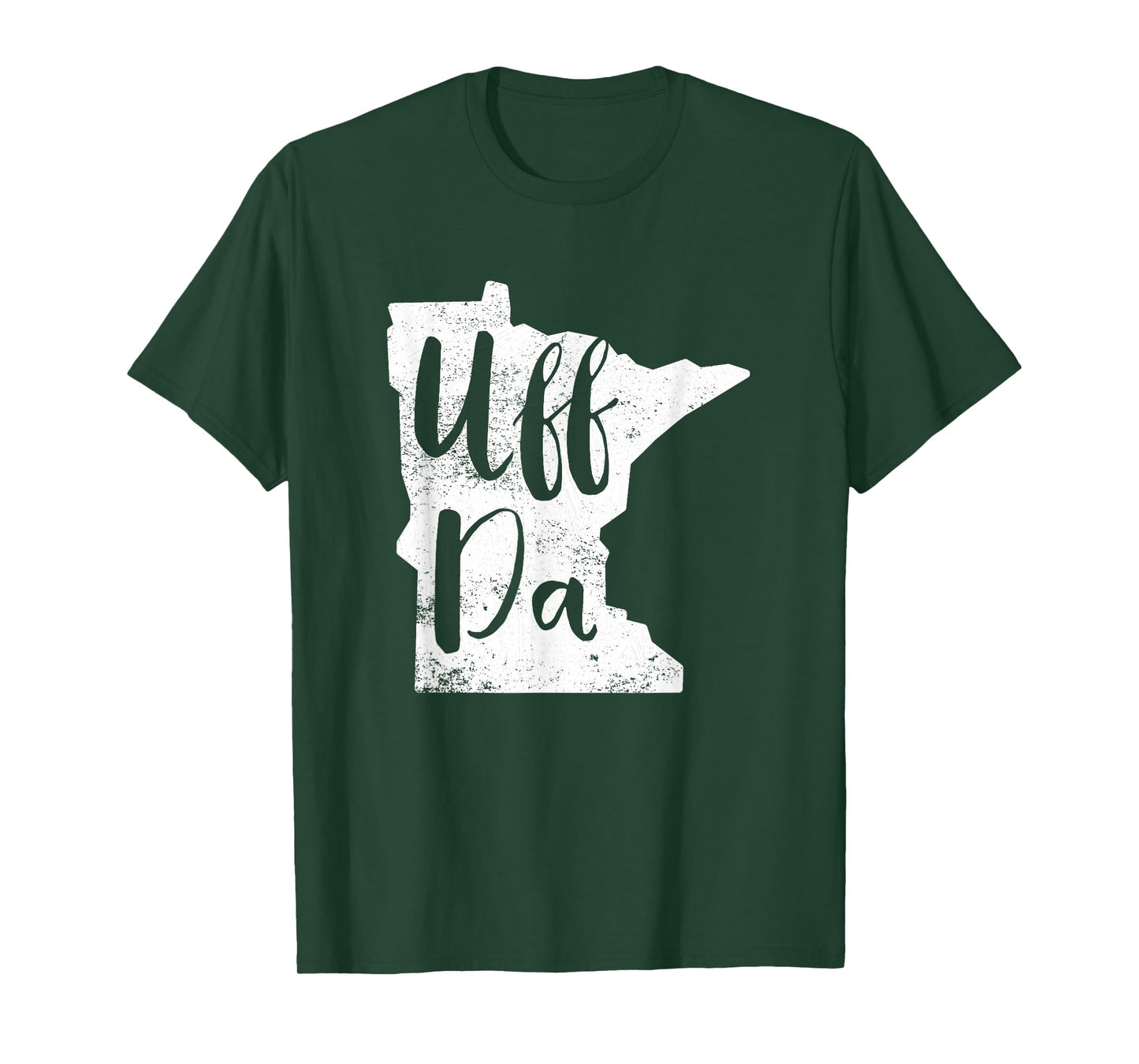 Uff Da Minnesota Map Funny Distressed T-Shirt T-Shirt