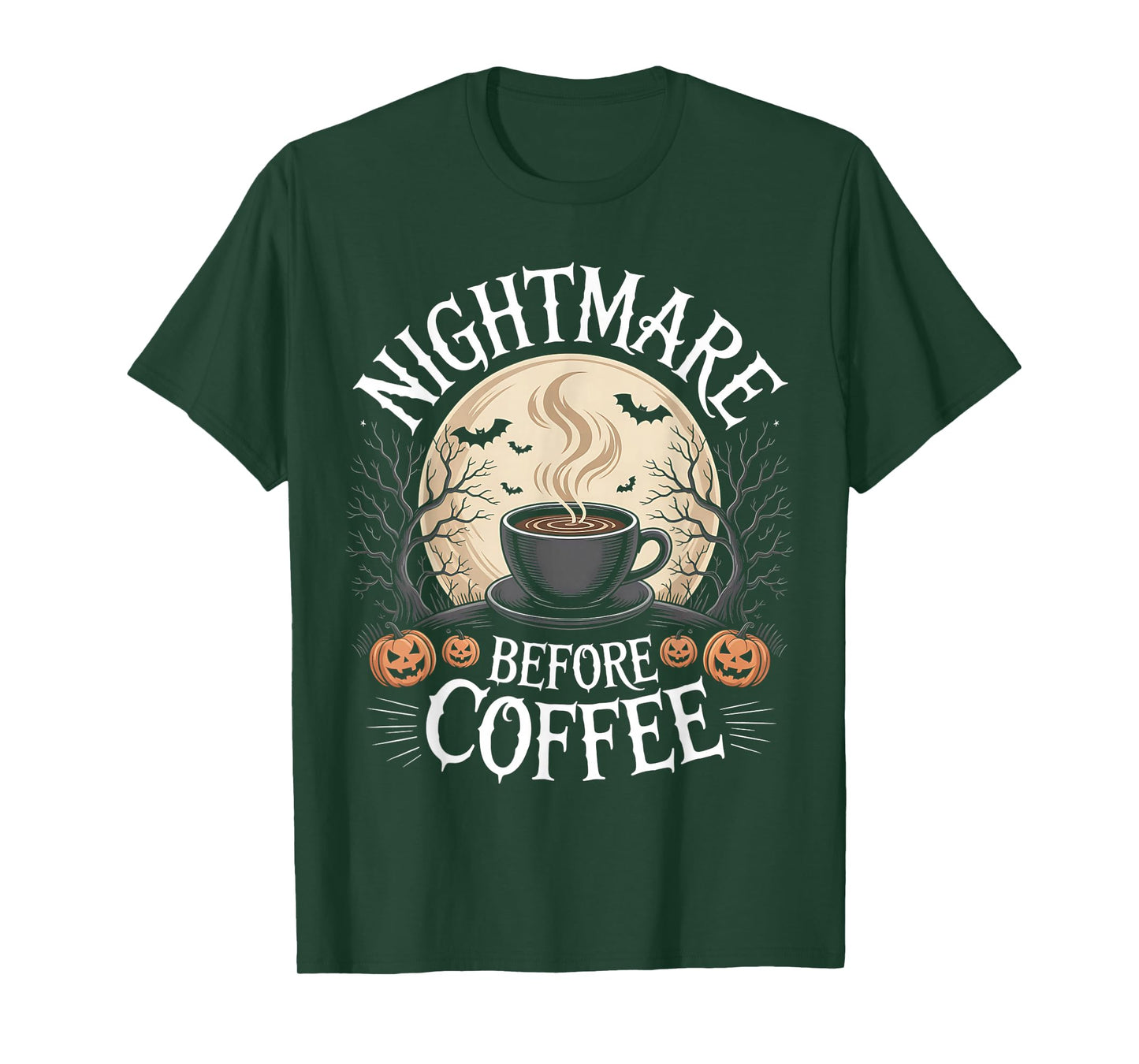 Cute Nightmare Before Coffee Halloween Shirt Funny Mug Gifts T-Shirt