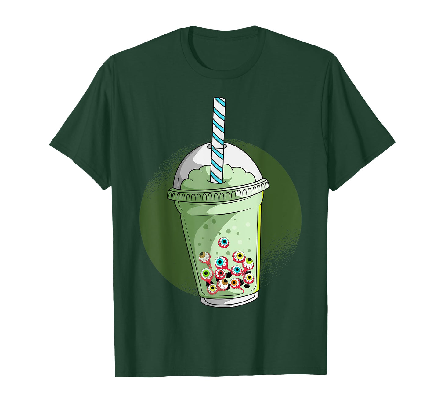 Creepy Boba Tea Eye Balls Bubble Tea Lovers Halloween T-Shirt