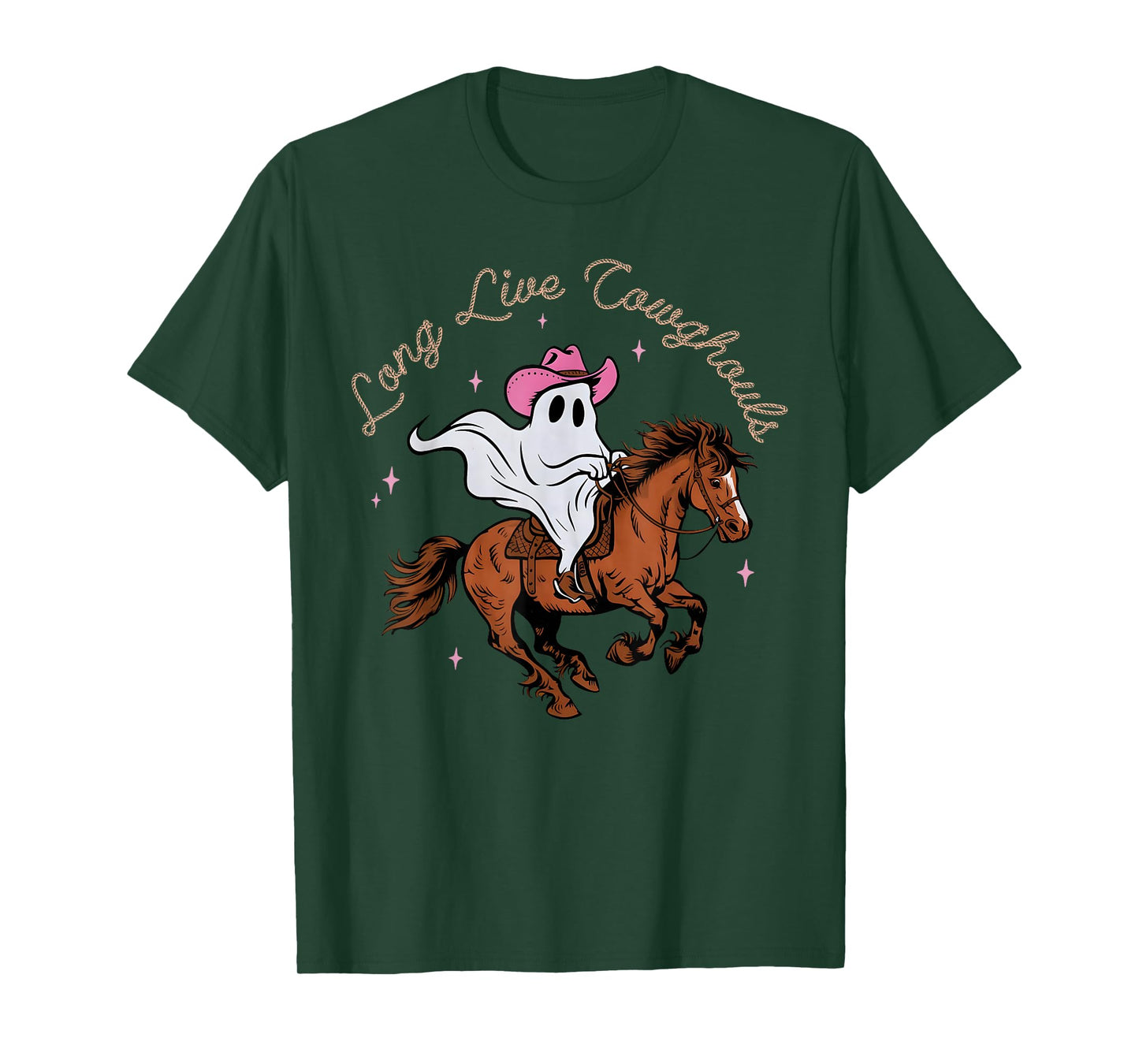 Long Live Cowghouls Western Ghost Halloween Cowboy Cowgirl T-Shirt