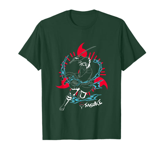 Naruto Shippuden Sasuke Inverted with Sharingan Anime T-Shirt