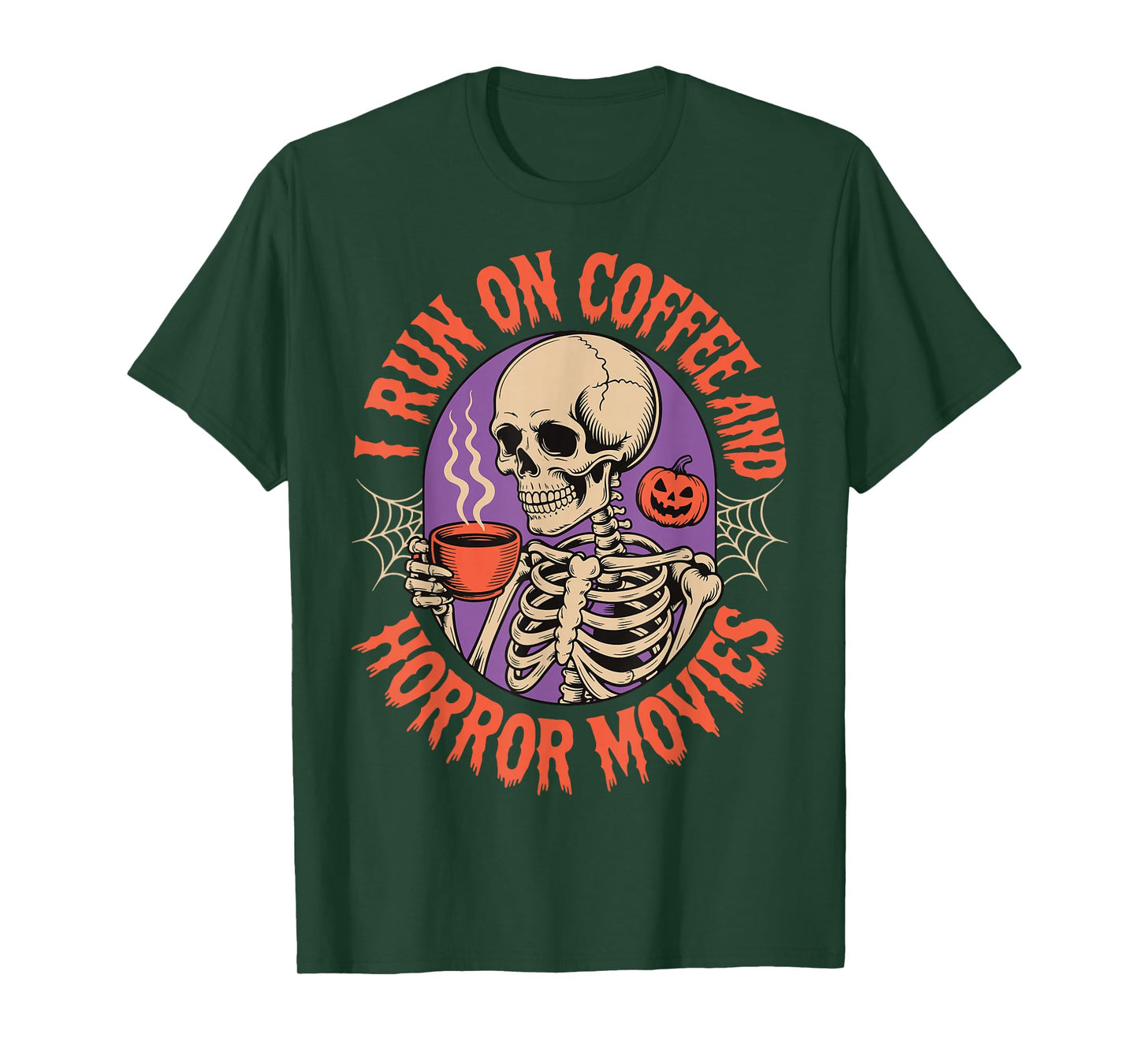 I Run On Coffee and Horror Movies T-Shirt