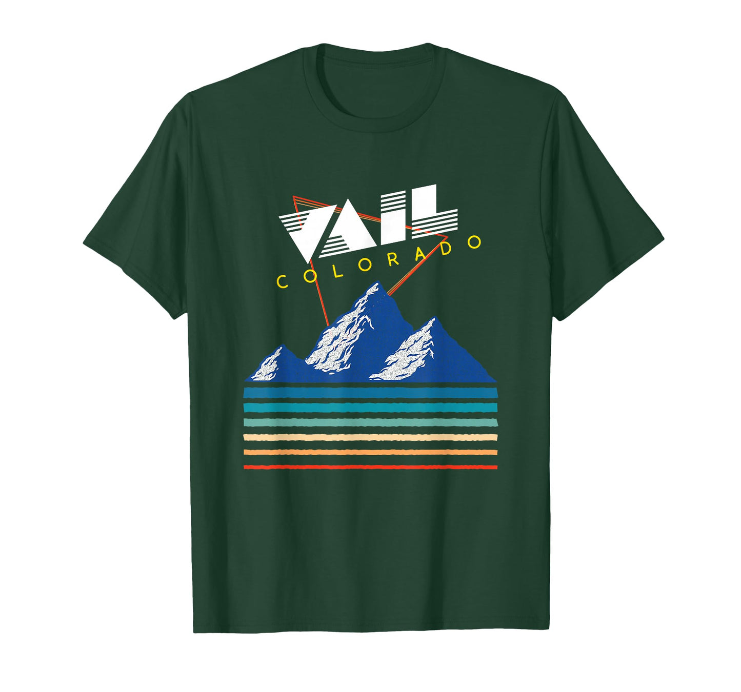 Vail Colorado - USA Ski Resort 1980s Retro Collection T-Shirt