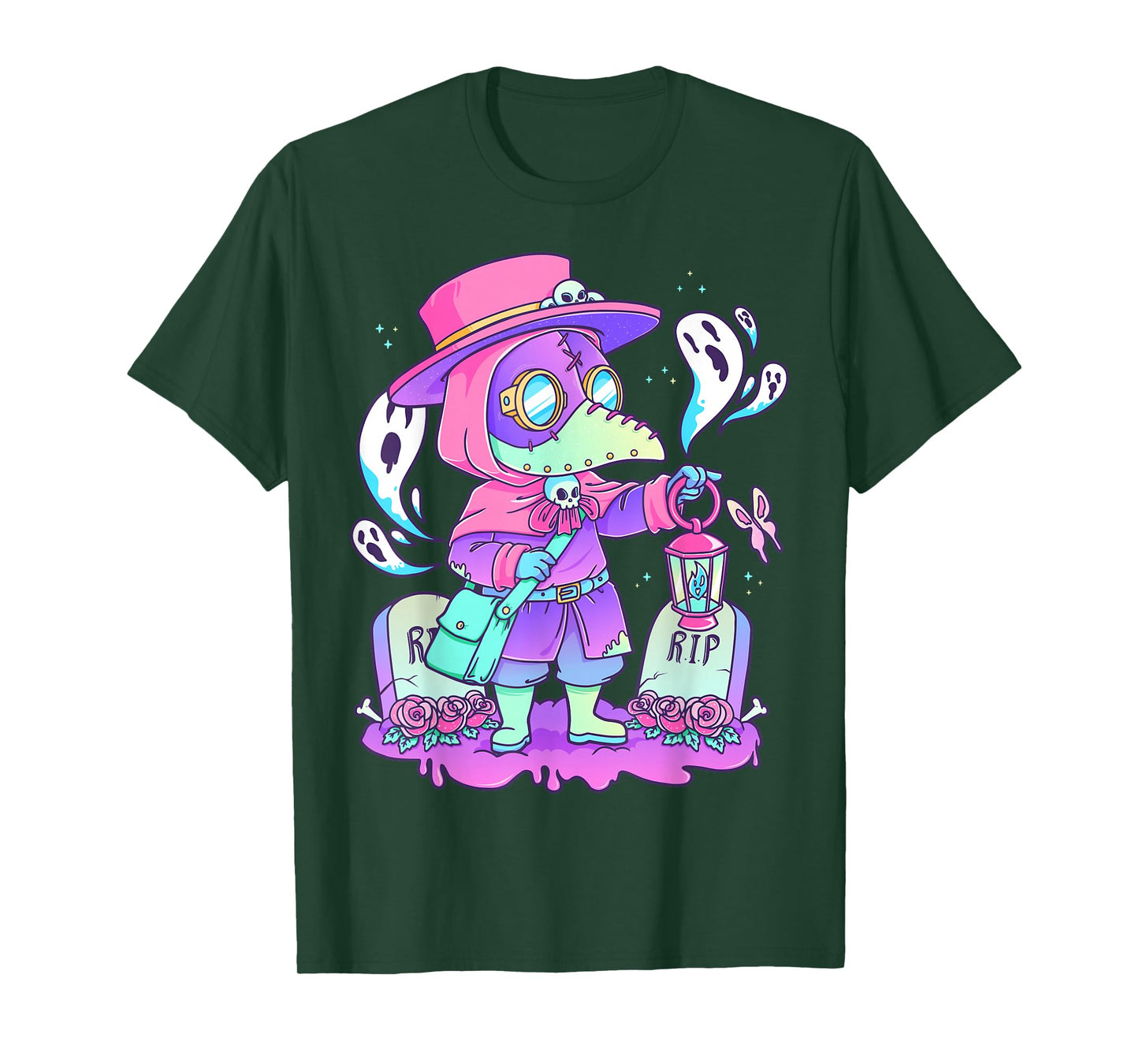Pastel Goth Cute Creepy Plague Doctor Kawaii Menhera Wiccan T-Shirt Small