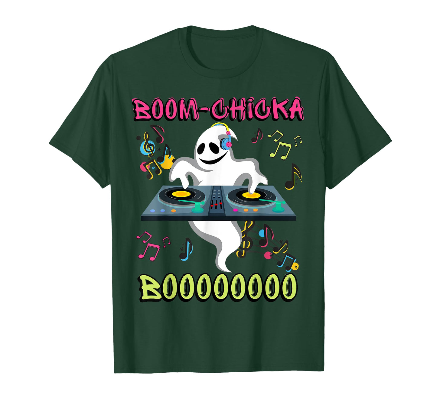 Ghost DJ/ Boom Chicka Boo/ Halloween Costume/ Funny Ghost T-Shirt