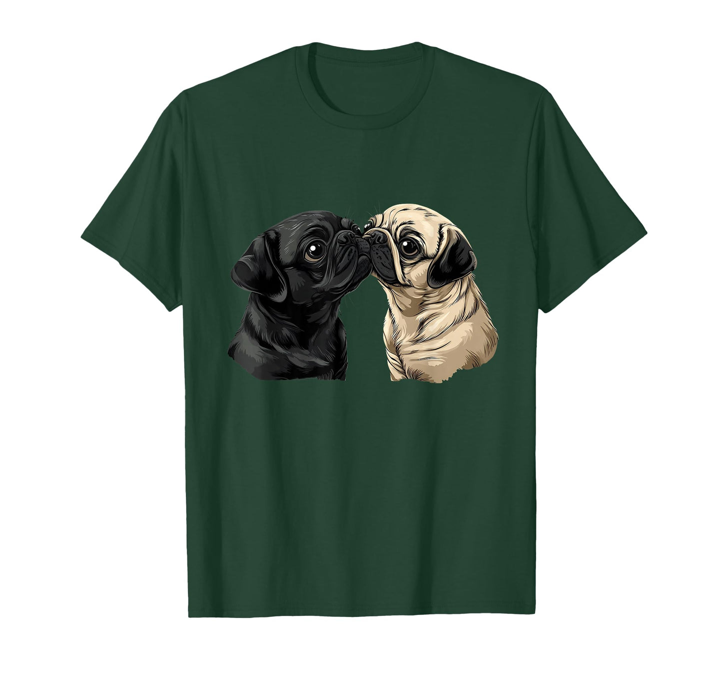 Pug Dog Face Colorful Portrait Animal Cute Pug Lover T-Shirt