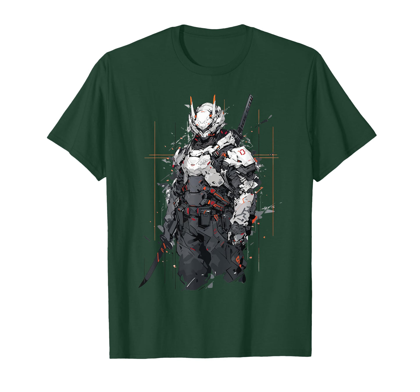Ninja Shinobi Cyborg Warrior Robotic Anime Manga Comic Style T-Shirt