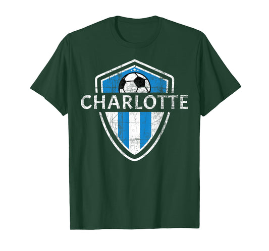 Charlotte 704 Jersey - Fan Badge Distressed T-Shirt