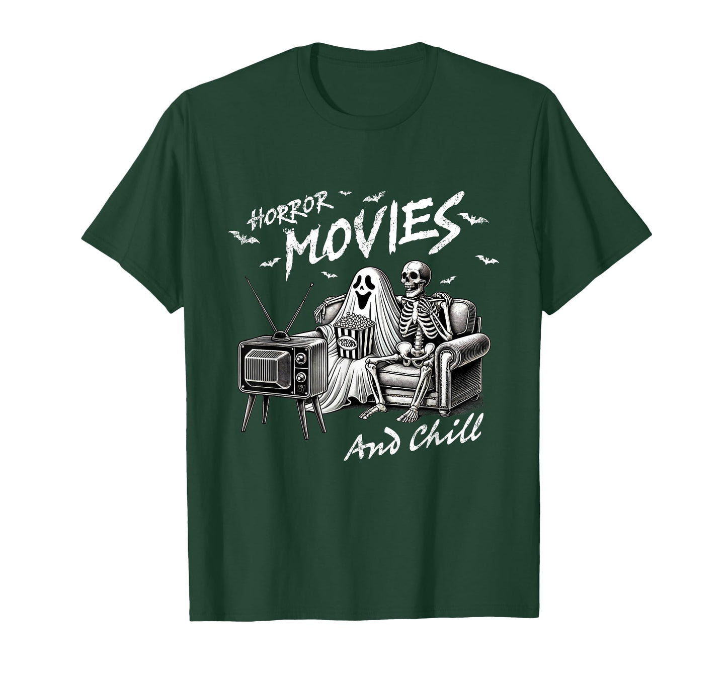 Funny Horror Movies And Chill Halloween T-Shirt