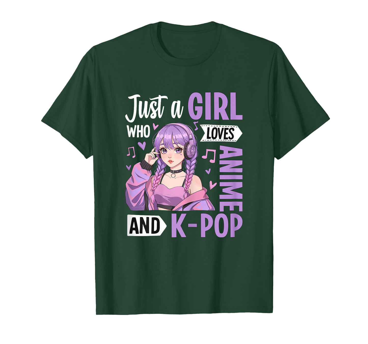 Just a Girl Who Loves Anime and K-Pop T-Shirt