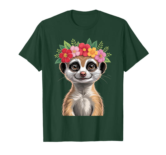 Meerkat Art for Women Girls Wildlife Animal Meerkat Lover T-Shirt
