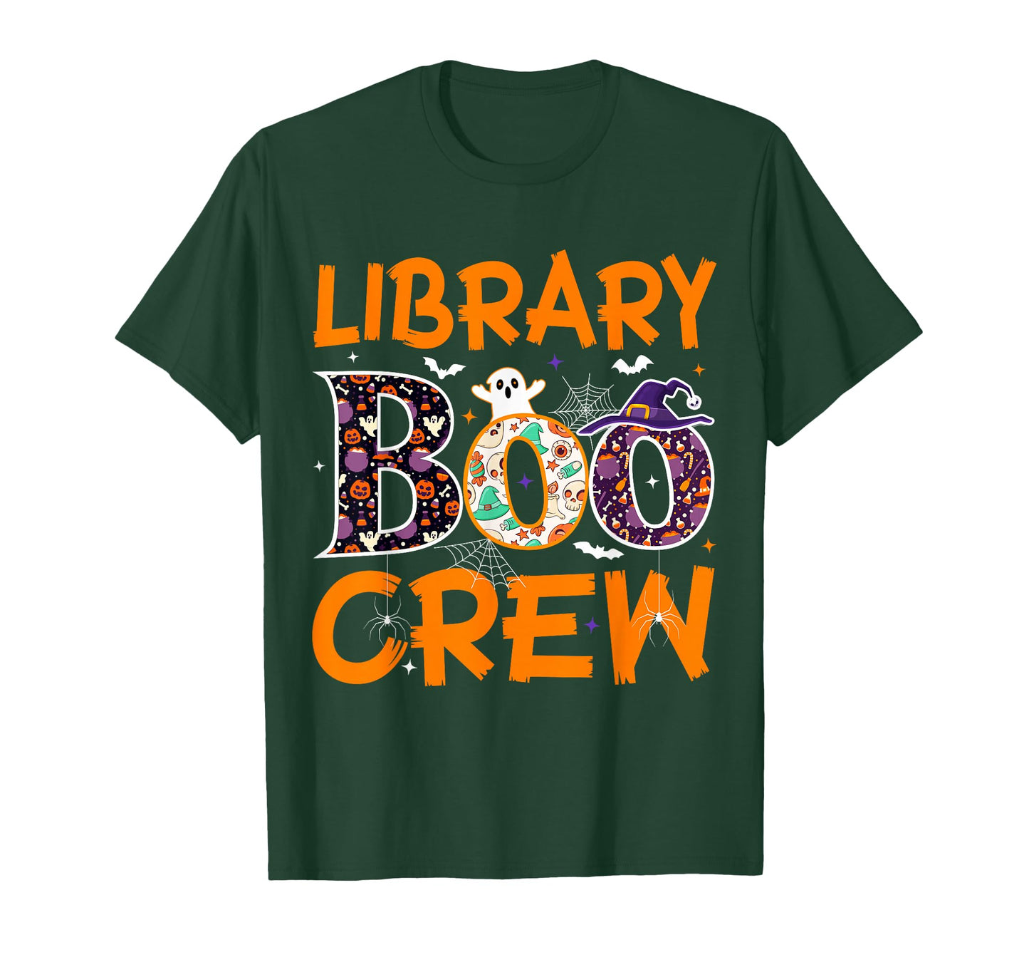 Library Boo Crew Book Lovers Funny Halloween Library Ghost T-Shirt