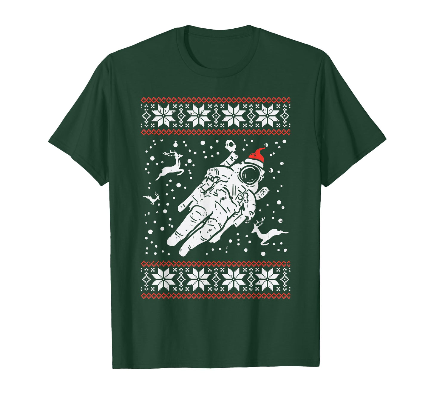 Astronaut Ugly Christmas Sweater Xmas Space Lover Boys PJ T-Shirt