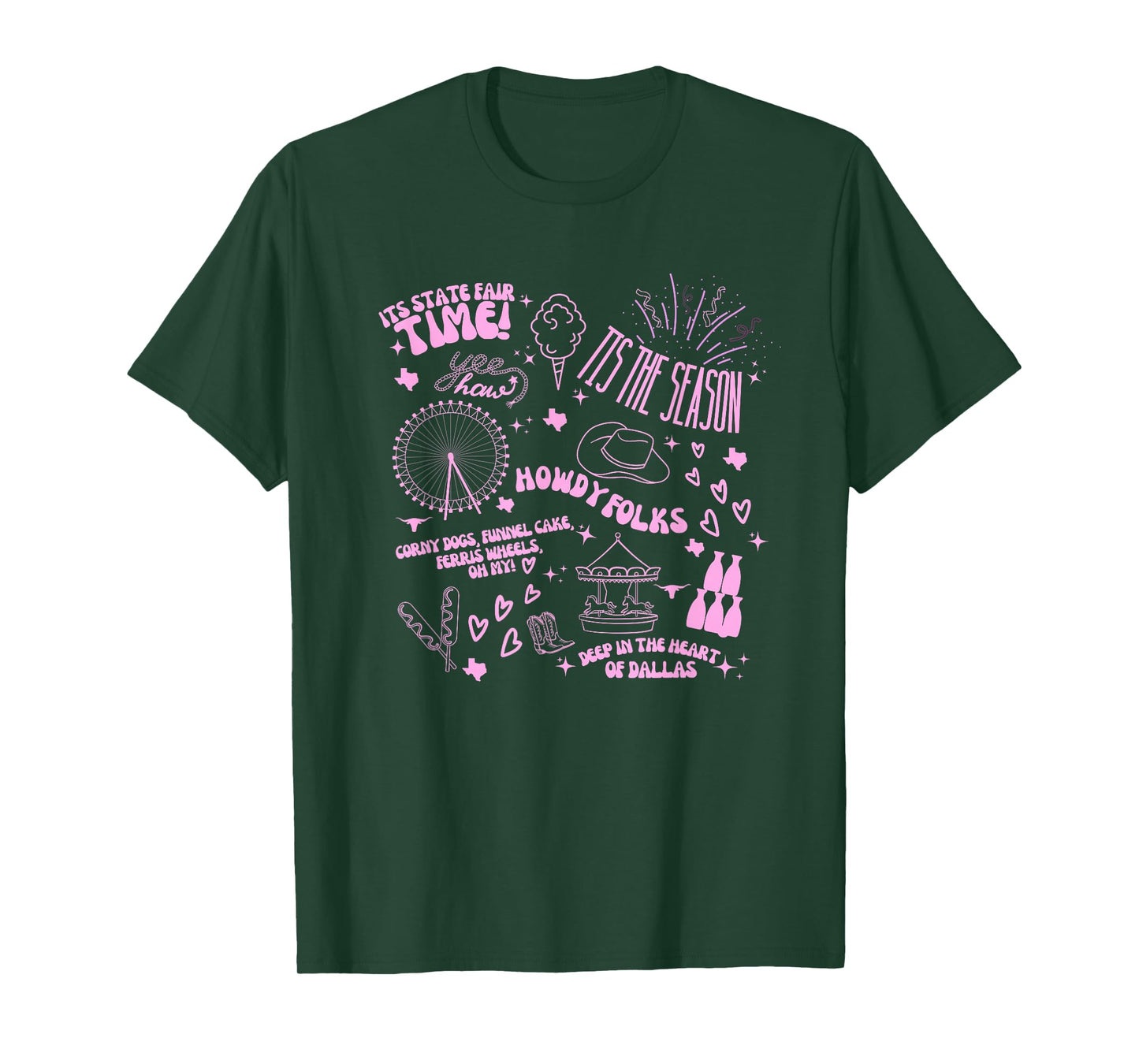 Texas State Fair Tee – Cute Bubblegum Pink Fair Season Tee T-Shirt