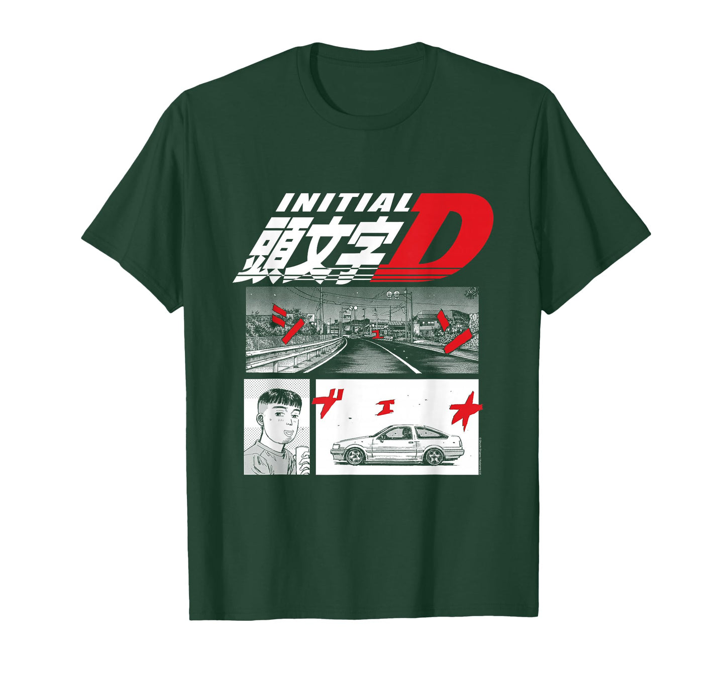 Initial D Manga 3 Panel Manga T-Shirt