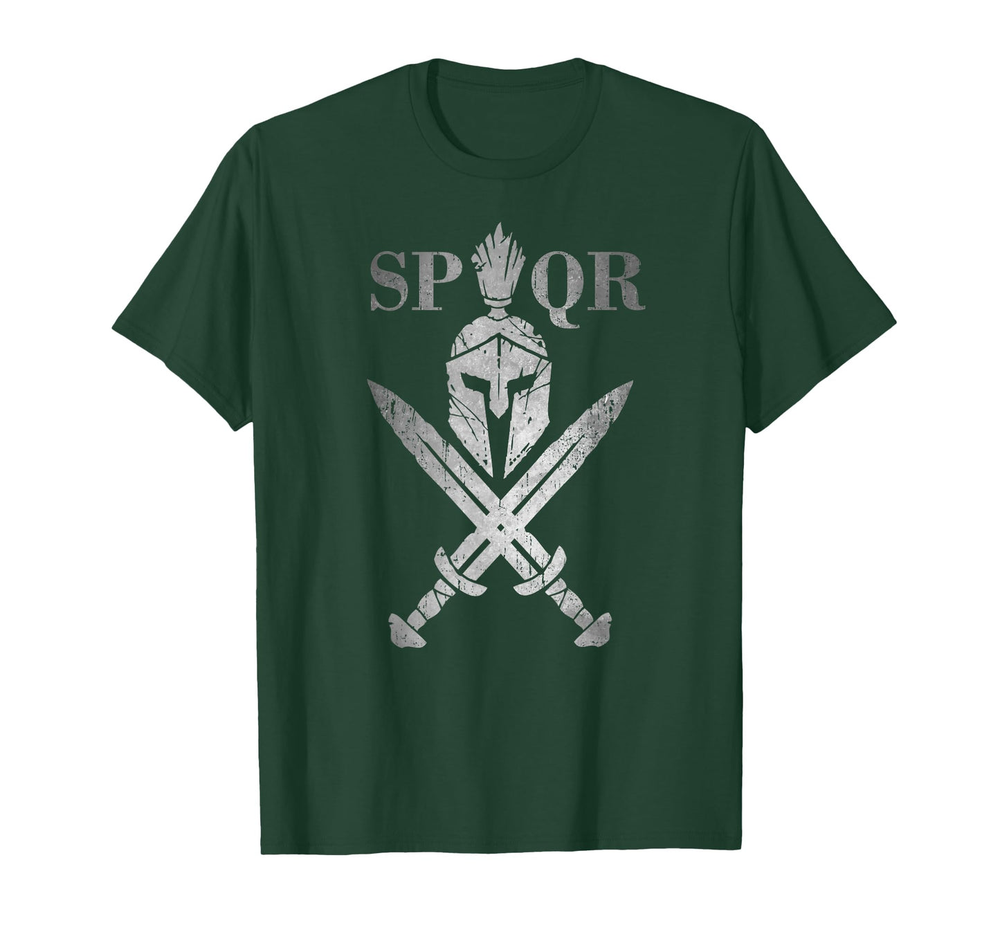 SPQR Roman Legion Soldier Gladiator Warrior Swords Helmet T-Shirt