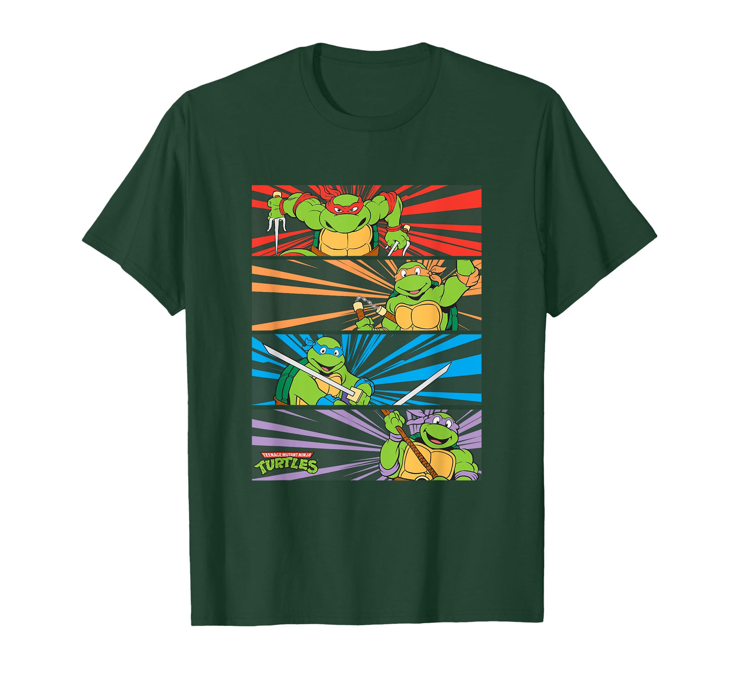 Mademark x Teenage Mutant Ninja Turtles - Raphael, Michaelangelo, Donatello and Leonardo Retro Style T-Shirt