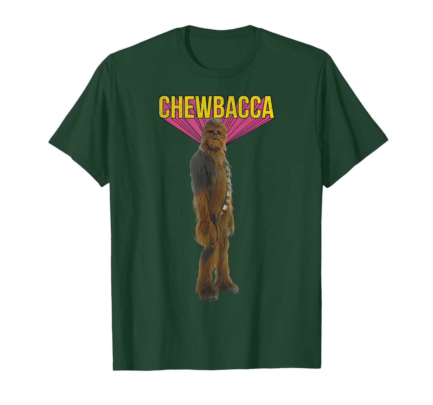 Star Wars Chewbacca Retro In Your Face Burst Graphic T-Shirt T-Shirt