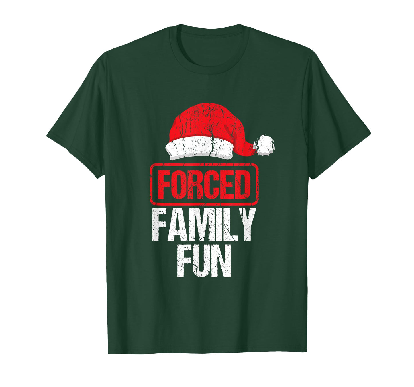 Forced Family Fun Winter Holidays Funny Christmas Gift T-Shirt