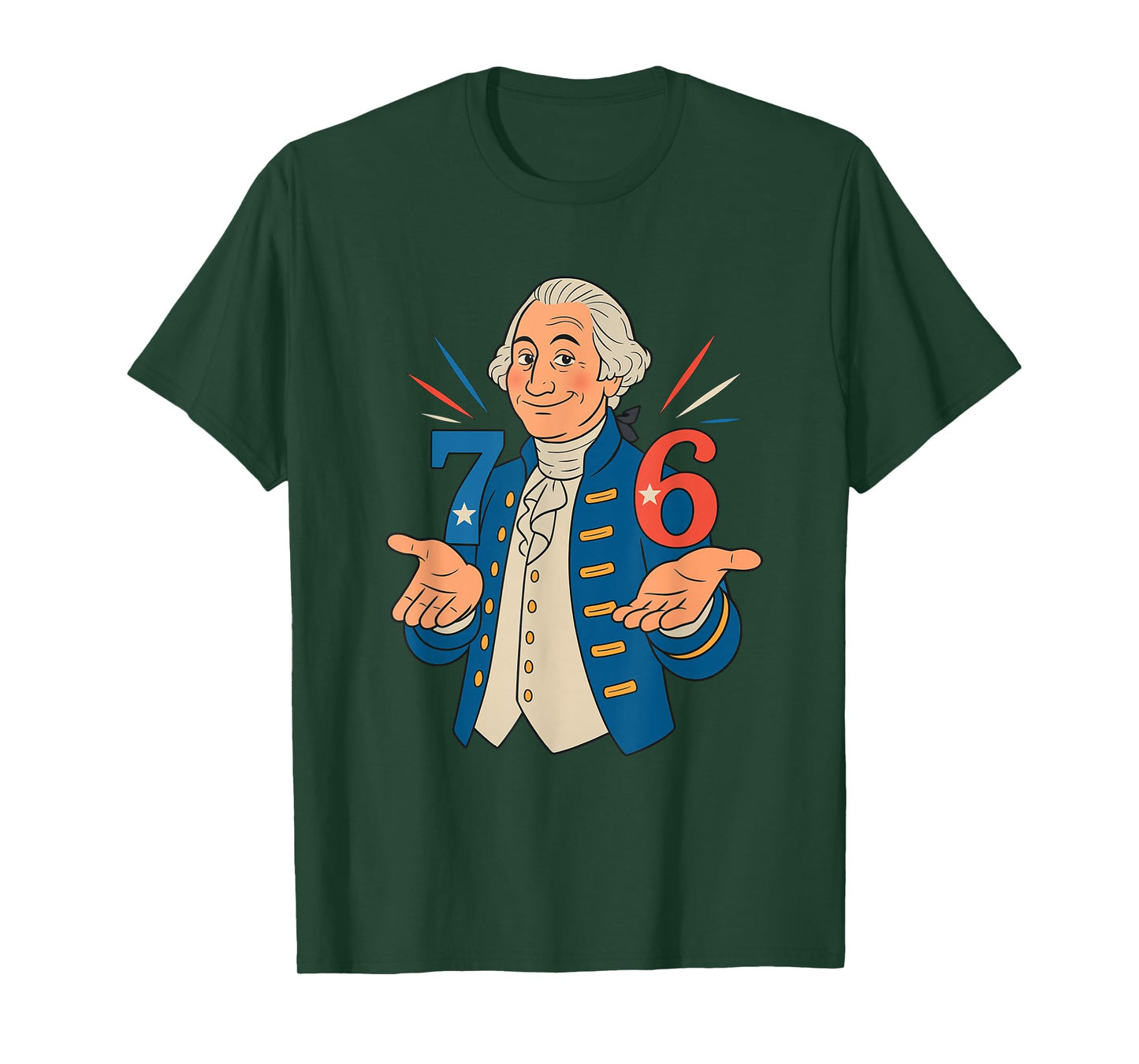 7-6 Since 1776 Funny George Washington Meme Six Seven 6-7 T-Shirt