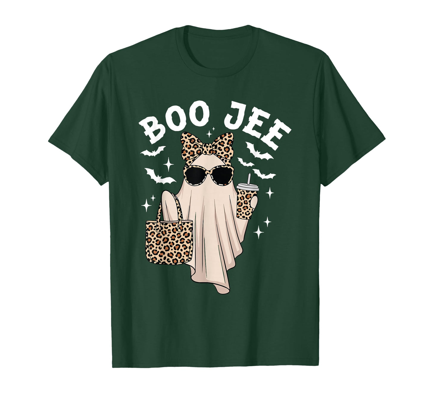 Boo JEE Boujee Pink Ghost Halloween October Vibes T-Shirt