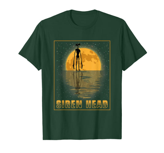 Siren Head and a Yellow Full Moon T-Shirt