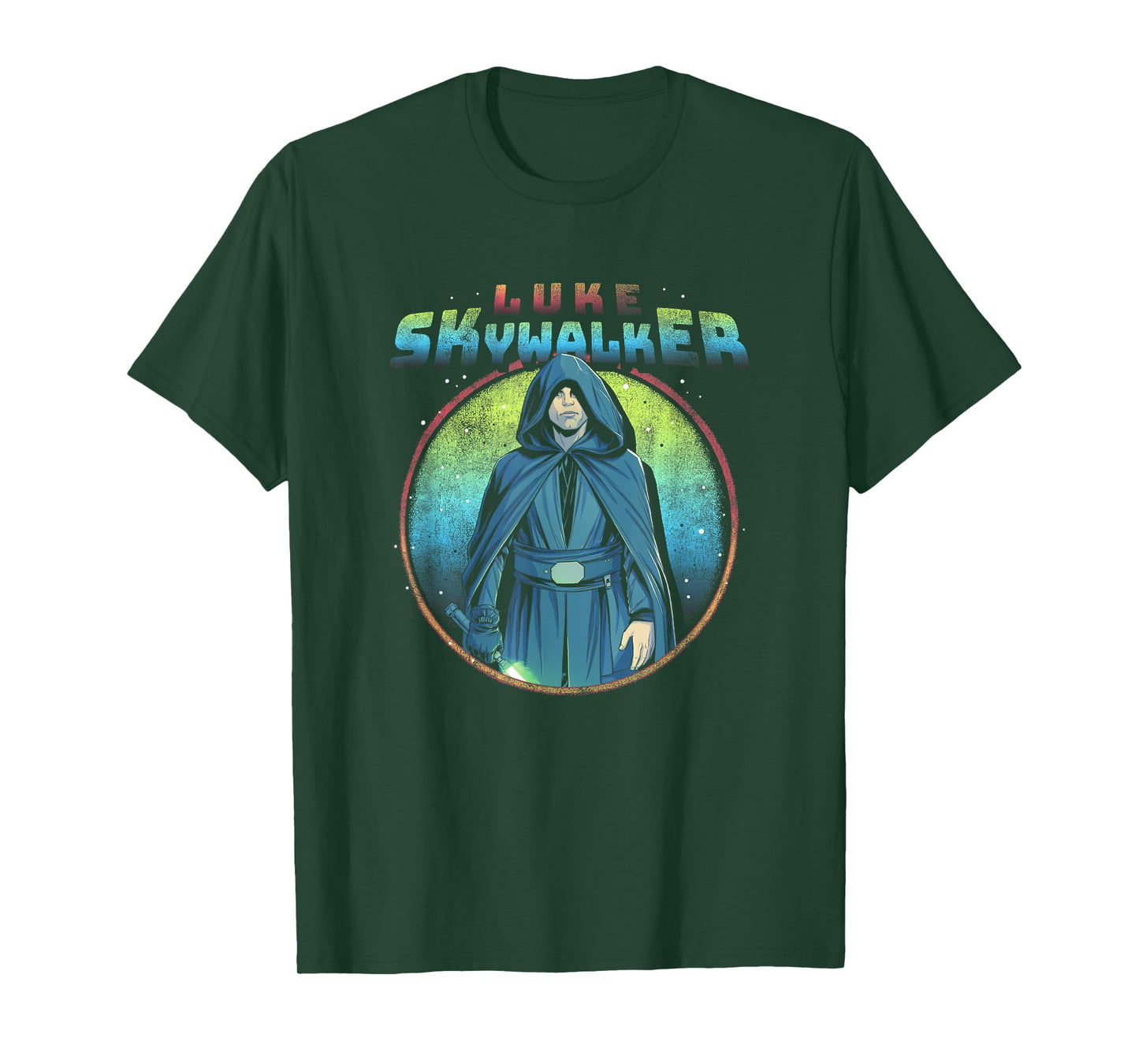 Star Wars: The Mandalorian Luke Skywalker Neon Circle T-Shirt