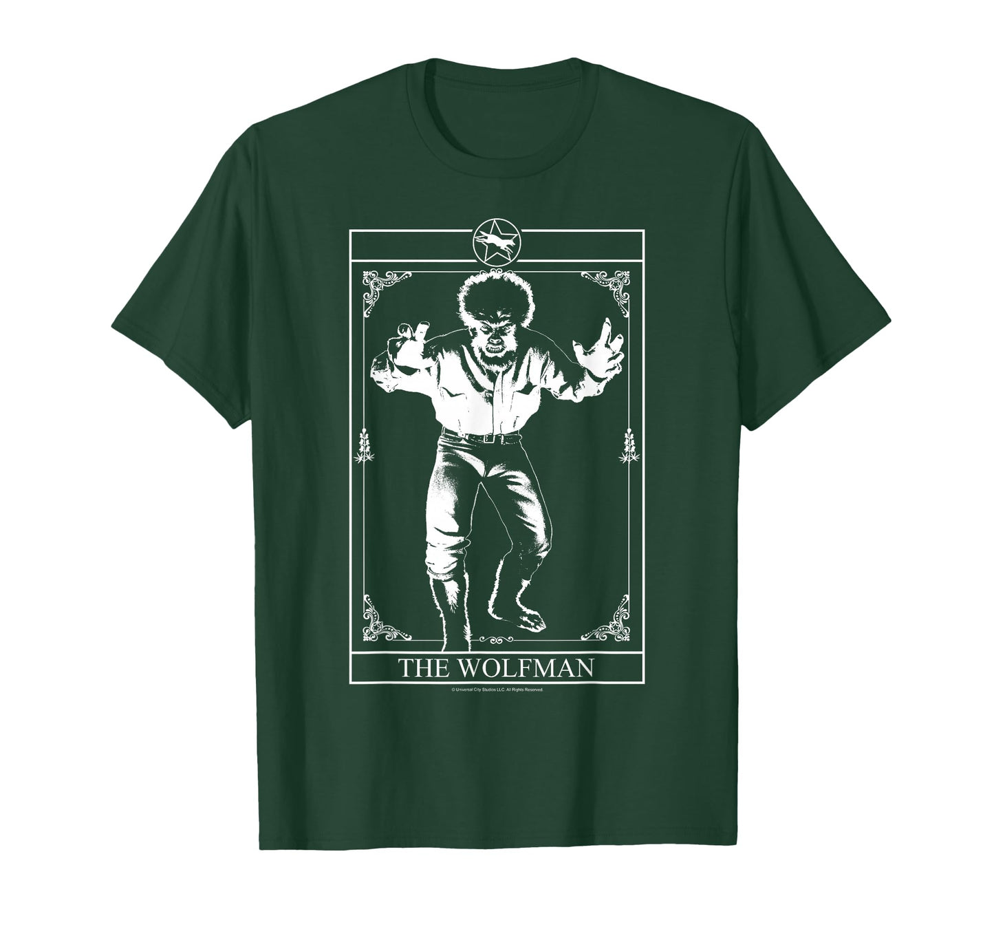 Universal Monsters The Wolfman Tarot Card T-Shirt