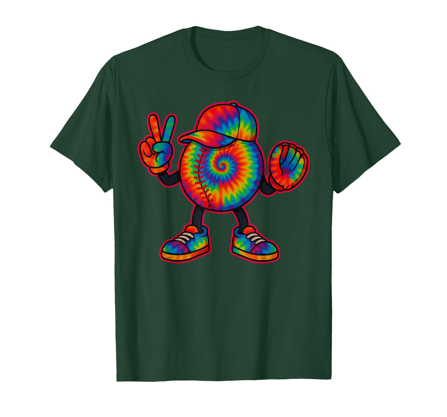 Tie Dye Baseball Shirt for Boys – Colorful Game Day Tee T-Shirt