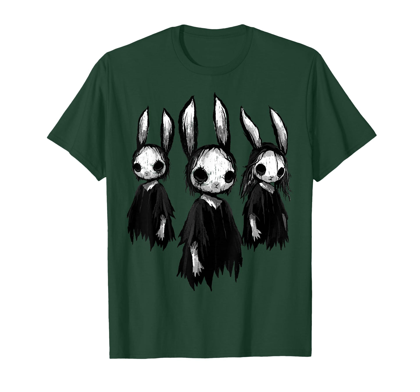 Gothic Shirt Creepy Bunny Goth Rabbit Evil Bunnies Weirdcore T-Shirt