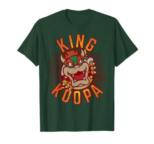 Super Mario King Koopa Bowser Vintage Nintendo Portrait T-Shirt