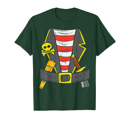 Buccaneer Pirate Carribean Costume Halloween Men Boys Kids T-Shirt