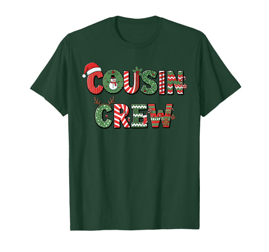 Cousin Crew Christmas Kids Holiday Matching Family Xmas T-Shirt
