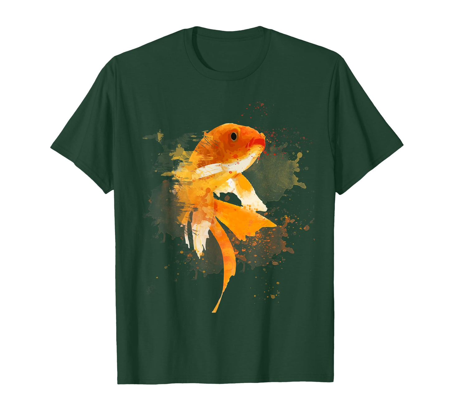 Watercolor Koi Fish Design Japanese Carp Art T-Shirt