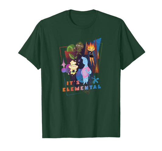 Disney Pixar Elemental It's Elemental 4 Elements Group Shot T-Shirt