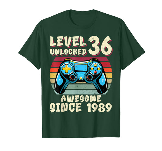 36th Birthday Decoration Men 36yrs 36 Years Old Birthday T-Shirt