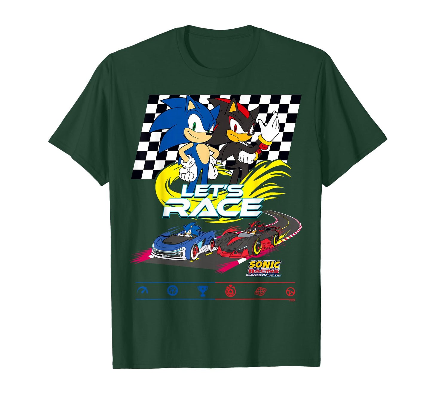 Sonic Racing CrossWorlds - Sonic VS Shadow Let's Race T-Shirt