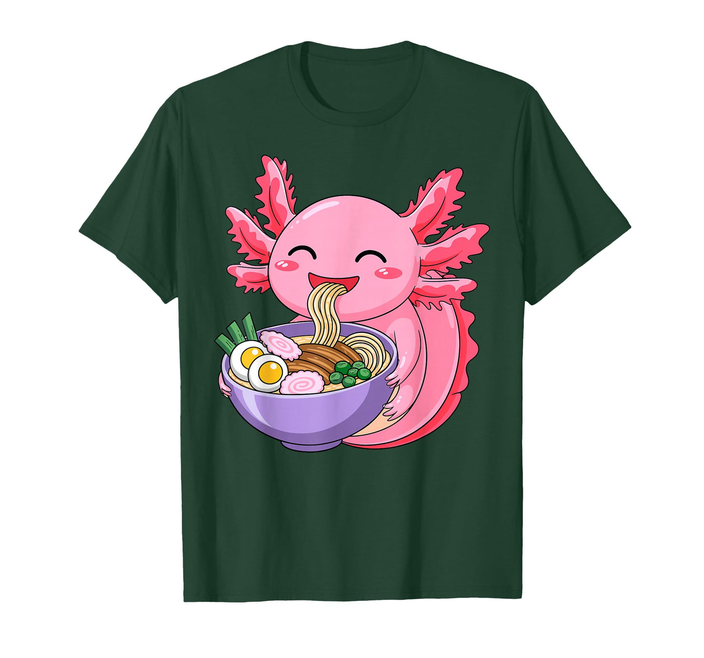 Cute Axolotl Ramen Lover Anime Noodle Tee Japanese Kawaii T-Shirt