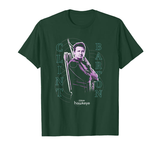Marvel Hawkeye Disney Plus Clint Barton Color Pop Poster T-Shirt