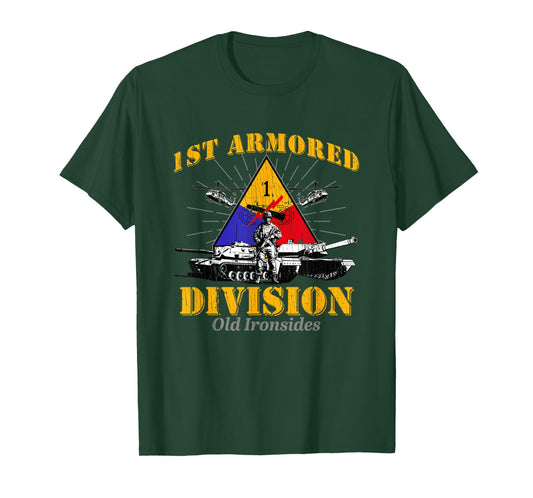 1st Armored Division Old Ironsides Veteran Fort Bliss Texas T-Shirt