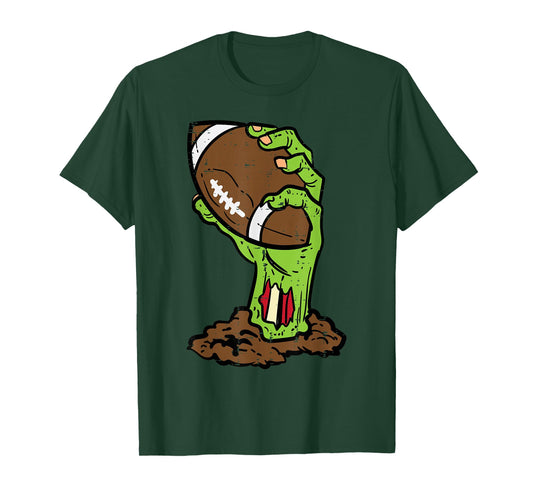 Halloween Zombie Hand Football Costume Men Boys Kids Youth T-Shirt