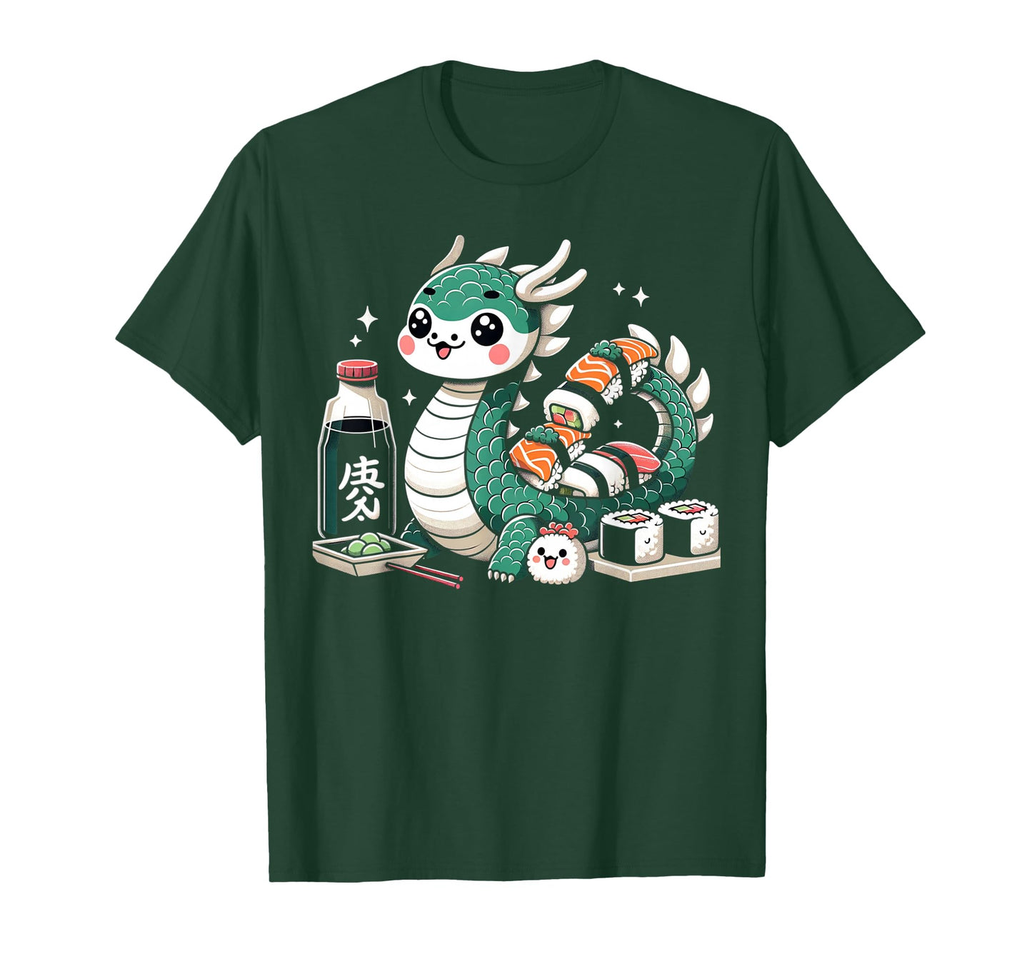 Kawaii Sushi Dragon: Japanese Food & Anime Delights T-Shirt
