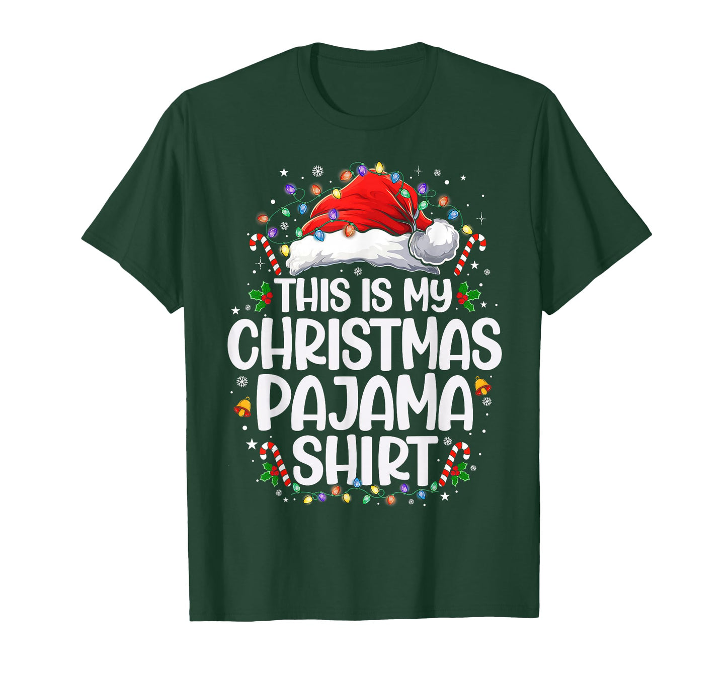 This is My Christmas Pajama Shirt Funny Xmas PJs Men Women T-Shirt