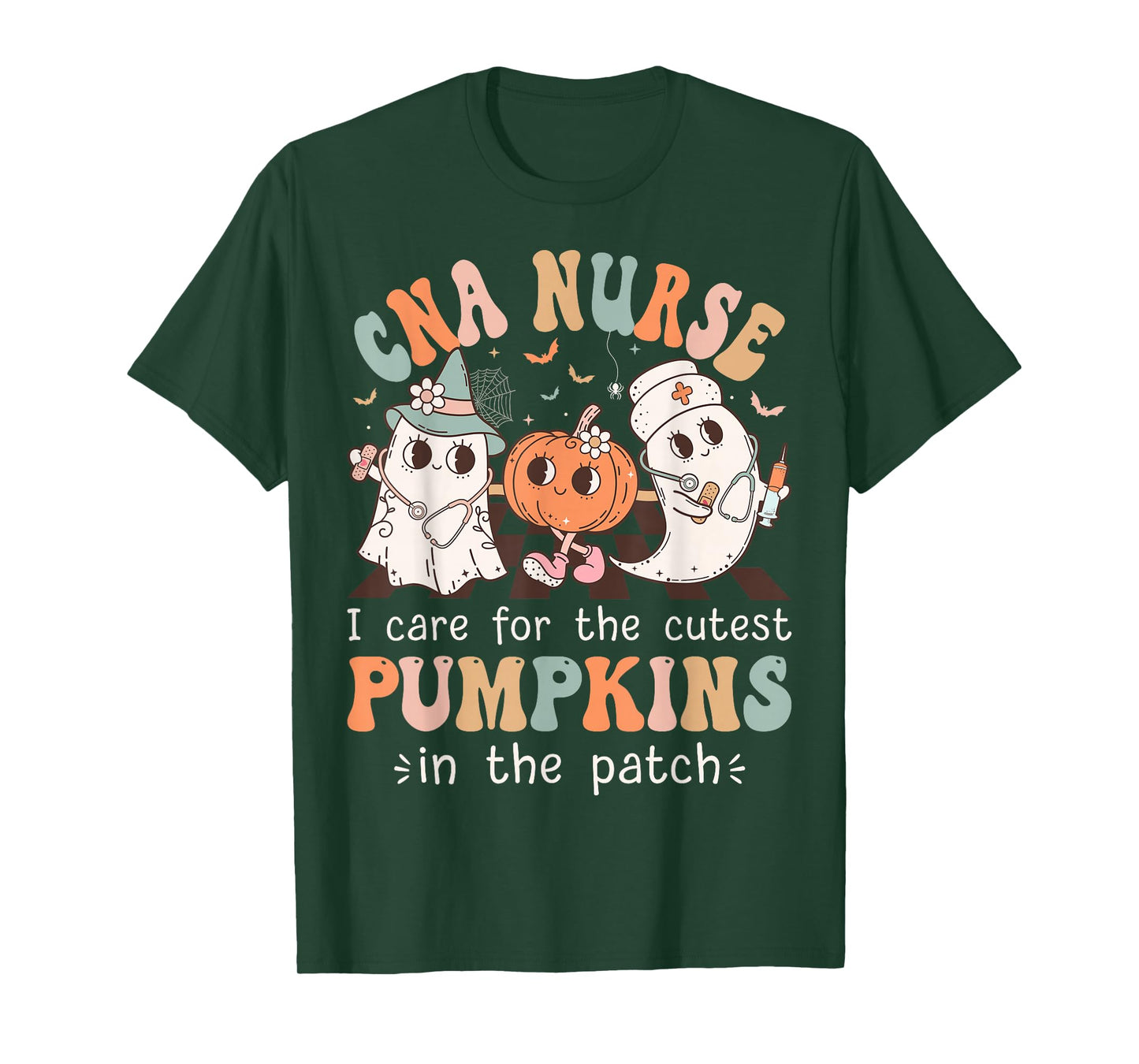 Groovy CNA Boo Crew Funny Nursing Assistant Halloween T-Shirt