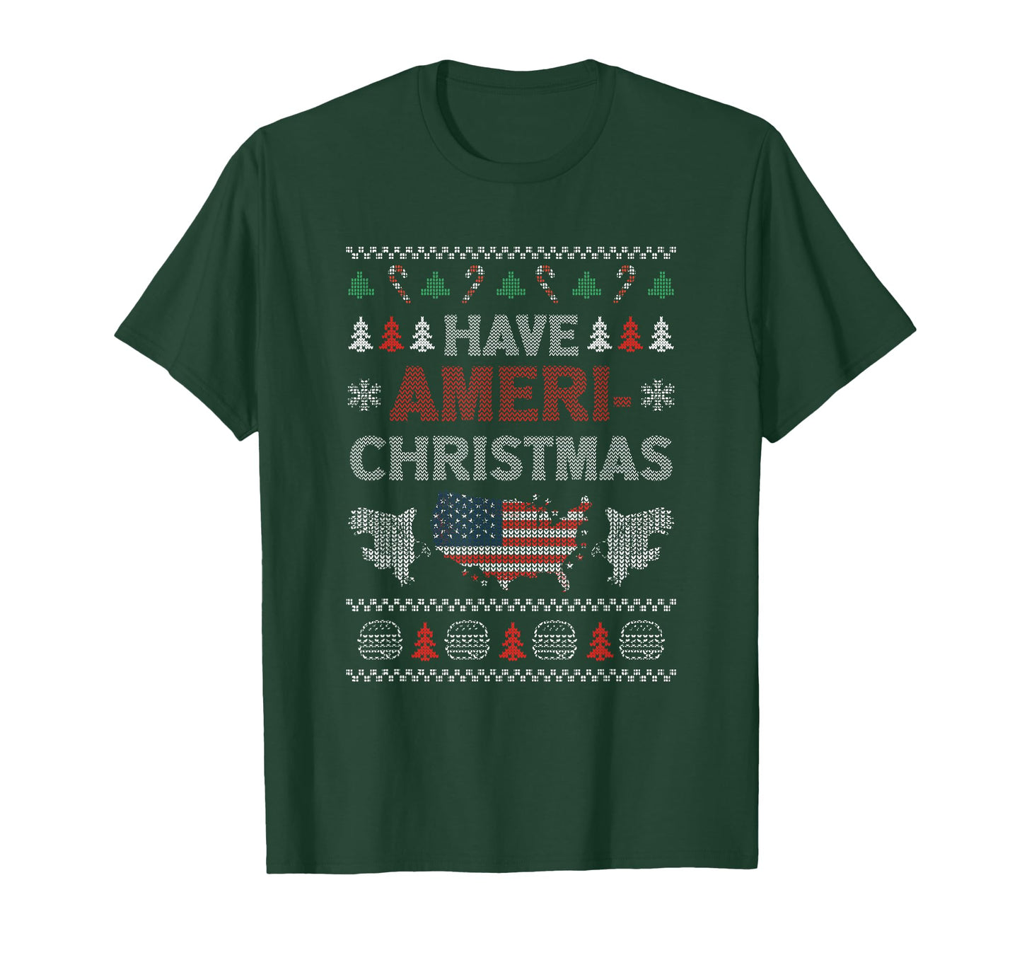 Have Ameri-Christmas Funny USA Patriotic XMAS T-Shirt
